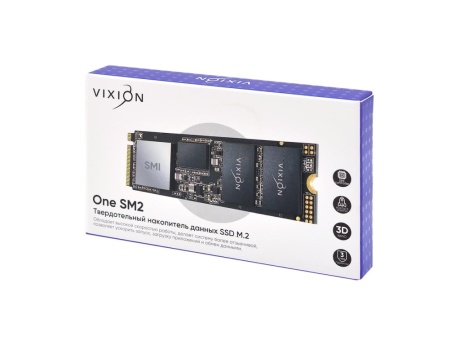 SSD M.2 NVMe накопитель Vixion 128Gb One SM2, PCI-E 3.x x4, SMI2263XT, R:1100MB/S, W:900MB/S