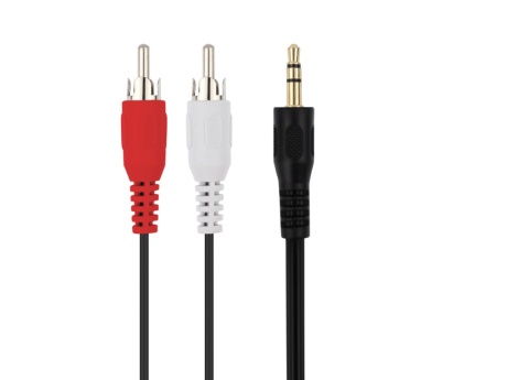 Кабель AUX VIXION PRO (VX-40) 2RCA (M) - Jack 3,5 (M) (1.5м) (черный)