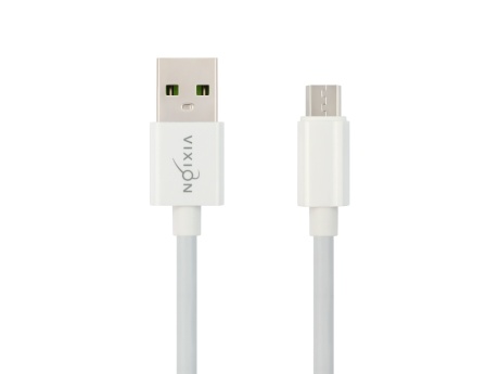 Кабель USB VIXION (K25m) microUSB (1.2м) (белый)