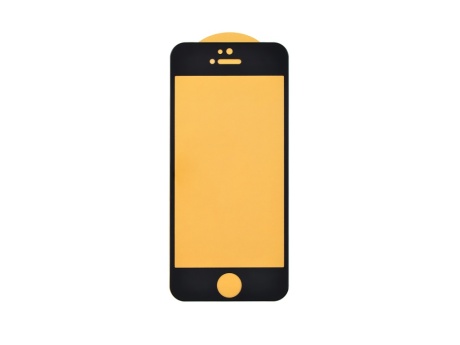 Защитное стекло 6D для iPhone 5/5S/5C (черный) (VIXION) тех пак