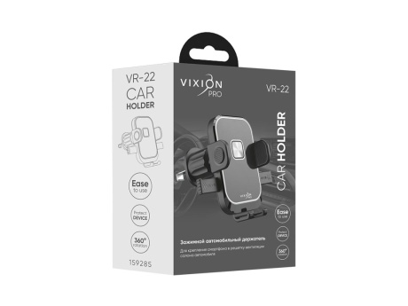 Авто-держатель VIXION PRO VR-22 раздвижной в дефлектор (черный)