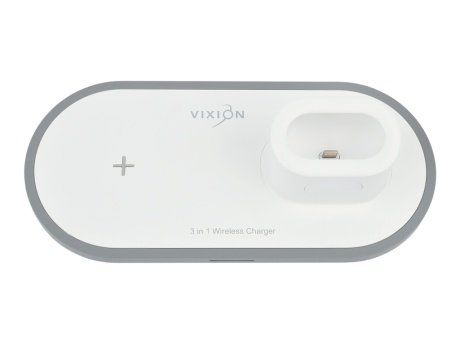 Беспроводное зарядное устройство VIXION W33 (3 в 1) (белый)