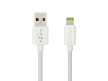 Кабель USB VIXION (K25i) для iPhone Lightning 8 pin (1,2м) (белый)