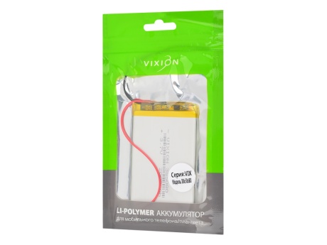 Аккумулятор универсальный 38x50x80 mm 2000mAh (3,7V Li-Pol) (Vixion)