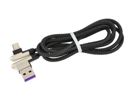 Кабель USB VIXION (K14m) microUSB (1м) (черный/золото)