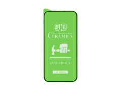 Защитное стекло керамическое для iPhone 15 Pro (черный) (VIXION)