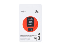 Карта памяти MicroSD 08GB VIXION Class 10 с SD адаптером