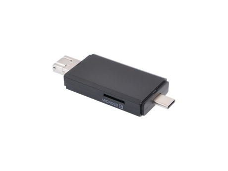 Картридер VIXION AD63 SD/MicroSD с разъемами USB, Micro USB, Type C