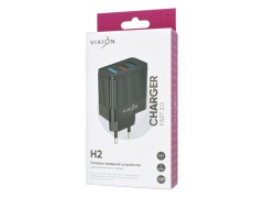 СЗУ VIXION H2 (1-USB QC 3.0/2-USB 2.4A) (черный)