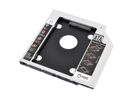 Адаптер VIXION (AD61) для HDD/SSD дисков 2.5" в отсек привода 9,5мм (серебро)