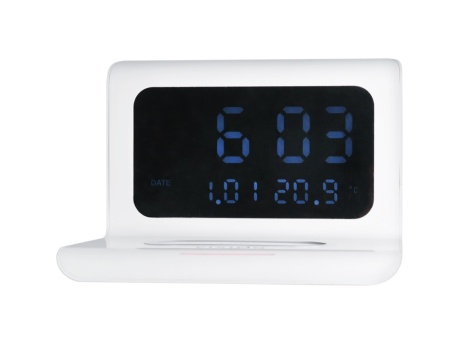 Часы-будильник Vixion W38 с беспроводной зарядкой (белый)