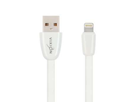 Кабель USB VIXION (K12i) для iPhone Lightning 8 pin (1м) силиконовый (белый)