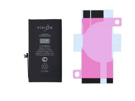 Аккумулятор для iPhone 12/12 Pro (Vixion) усиленная (3210 mAh) с монтажным скотчем