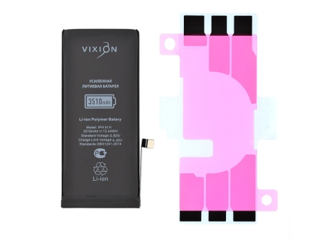Аккумулятор для iPhone 11 (Vixion) усиленная (3510 mAh) с монтажным скотчем