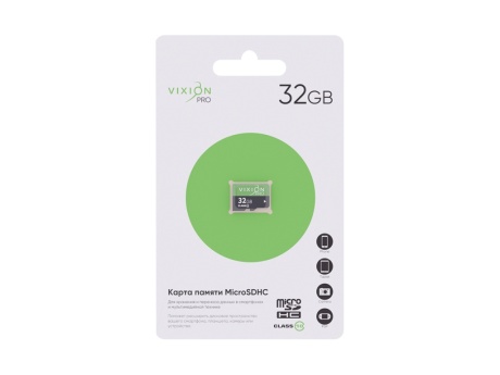 Карта памяти MicroSD 32GB VIXION PRO Class 10 без адаптера