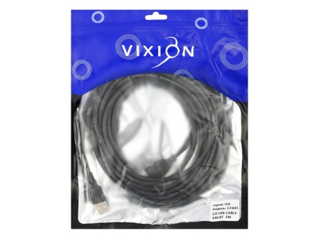 Удлинитель VIXION CAB45 USB 2.0 (M) - USB 2.0 (F) 5m (черный)