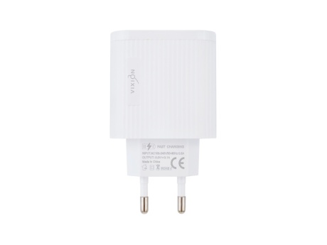 СЗУ VIXION L15 (2-USB/3.1A) с дисплеем (белый)