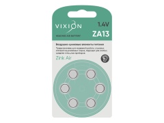 Батарейка Vixion воздушно-цинковая ZA13 (блистер 6шт)