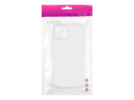 Накладка силиконовая Vixion 1,0мм для iPhone 15 (прозрачный)