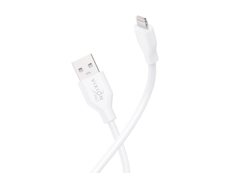 Кабель USB VIXION PRO (VX-02i) для iPhone Lightning 8 pin (1м) (белый)