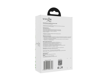 АЗУ VIXION PRO VU-13 (2-Type-C PD 20W) 20W max (черный)