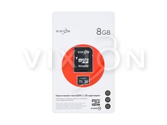 Карта памяти MicroSD 08GB VIXION Class 10 с SD адаптером