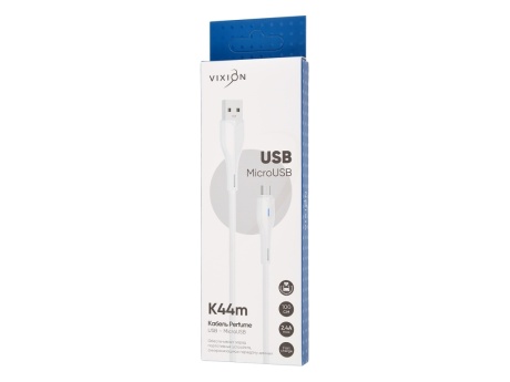Кабель USB VIXION (K44m Perfume) microUSB (1м) (белый)