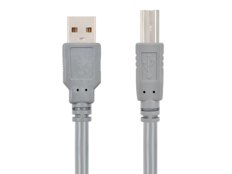Кабель соединительный VIXION CAB21 USB 2.0 A — USB 2.0 B 1,8 м (серый)