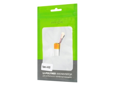 Аккумулятор универсальный 4x10x25 mm 100mAh (3,7V Li-Pol) (Vixion)