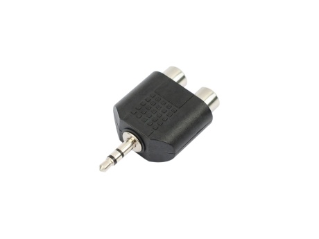 Переходник VIXION AD42 2RCA (F) - 3.5 JACK (M) (черный)