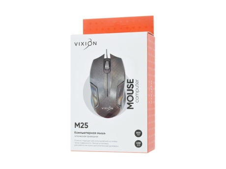 Мышь проводная VIXION M25 (черный)