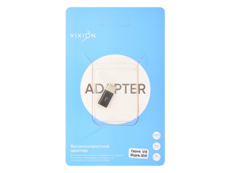 Адаптер VIXION (AD43) micro USB - Type-C (черный)